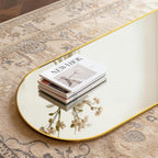 Simple Deluxe Arched Full Length Mirror, 71"x26"Large Floor Mirrors, for Wall Door Bedroom Bathroom Living Room (Gold)