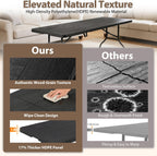Folding Event Table, Heavy Duty Picnic Table Indoor Outdoor Camping, 8FT Portable w Handle Lock for Banquet, Black