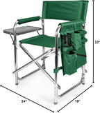 Personalized Imprinted Sports Director Chair with Side Table and Pocket