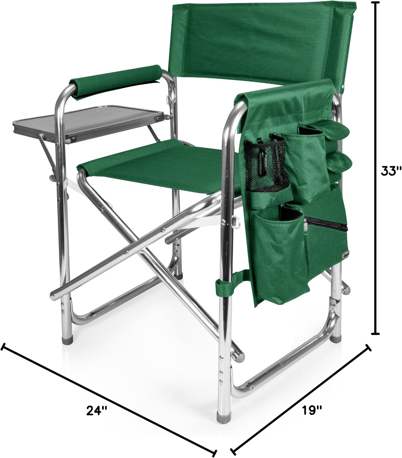 Personalized Imprinted Sports Director Chair with Side Table and Pocket