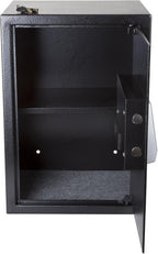 Digital Safe - Electronic Steel Safe with Keypad and Manual Override Keys - Protect Money, Jewelry, Passports - For Home, Business by Stalwart (Black)