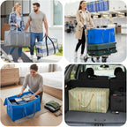 BALEINE 6-Pack Oversized Moving Bags with Reinforced Handles, Heavy-Duty Storage Tote for Clothes, Moving Supplies (Royal Blue, 6-Pack)