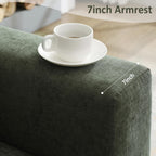 Oversized Accent Chair with Metal Legs,Comfy Armchair and a Half,Modern Century Single Sofa Extra Large Reading Club Chair for Bedroom,Living Room,and Apartment,Chenille,Green