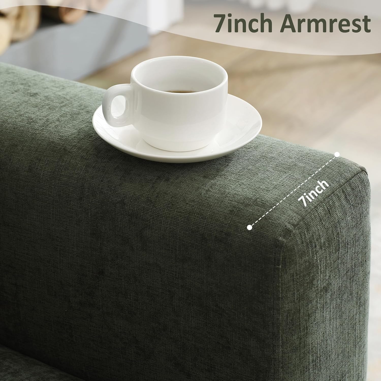 Oversized Accent Chair with Metal Legs,Comfy Armchair and a Half,Modern Century Single Sofa Extra Large Reading Club Chair for Bedroom,Living Room,and Apartment,Chenille,Green
