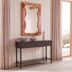 SAFAVIEH Home Collection - Peyton Dark Chocolate Console Table with 3 Drawers and 1 Shelf, Farmhouse Accent Entryway Table (CNS5705E)