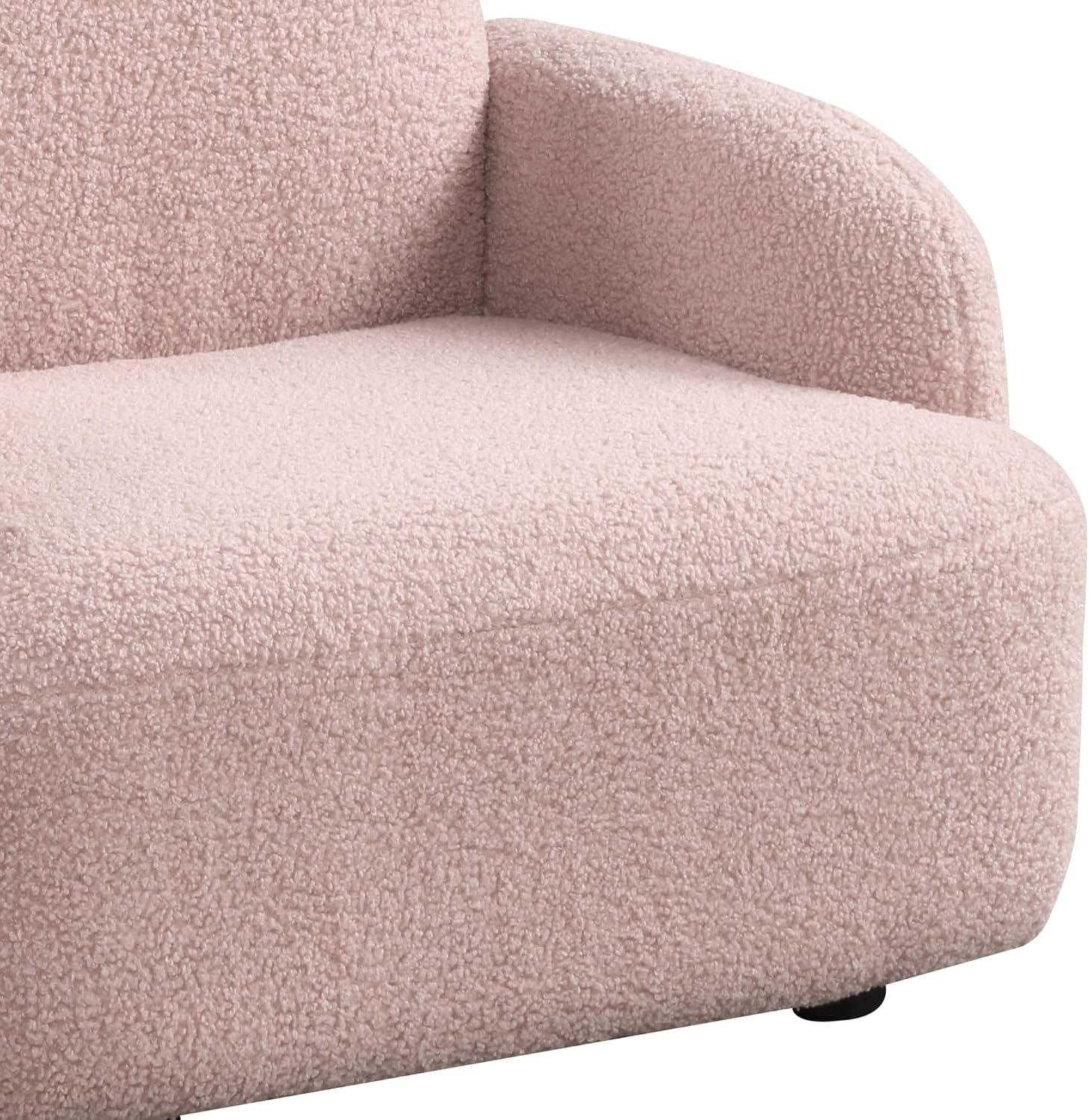 25.5" W Pink Sherpa Bear Shaped Armchair