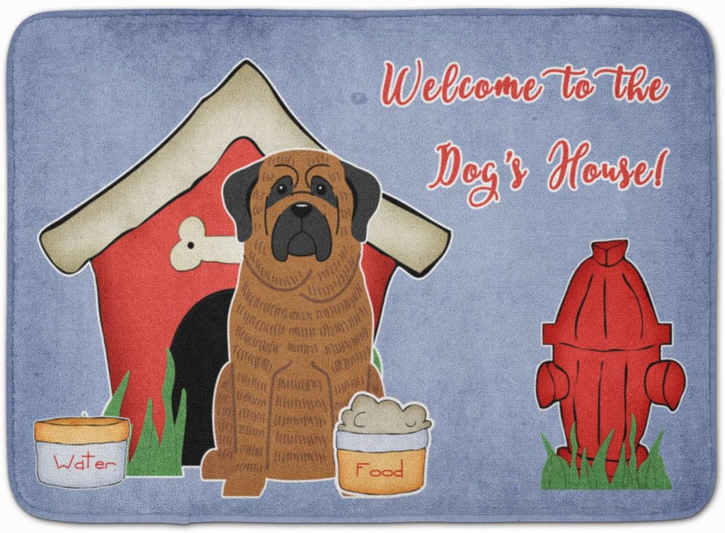 Caroline's Treasures BB2769RUG Dog House Collection Mastiff Brindle Machine Washable Memory Foam Mat, Bathroom Rug, Non-Slip Bath Mat, Durable Thick Washable Rugs for Kitchen, Bathroom Quick Dry, Deco