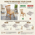 BETU Chair Cushions for Dining Chairs Set of 4,3.5" Thick Kitchen Table Chair Pads with Ties,Non Slip Backing and Covers, Seat Cushion for Dining Room,Bar,Patio Chairs,15.5"X15.5"X3.5",Beige