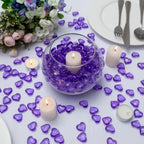 Purple Heart Shaped Acrylic Gems,Vase Fillers,225 PCS | Vase Fillers for Centerpieces, Heart Table Scatter Decorations, Valentine's Day, Wedding, Bridal Shower Party Supplies