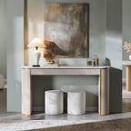 OKD Modern Fluted Console Table, 63" Long Narrow Entryway & Sofa Tables for Hallway, Tall Accent Table Behind Couch for Foyer Living Room, White Alder
