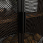 AIEGLE Large Kitchen Hutch Pantry Cabinet, Storage Kitchen Pantry in Metal Frame, Storage Cupboard with Metal Mesh Door, 6 Drawer & Microwave Shelf, for Kitchen Living Room, Brown 70.9" Wide