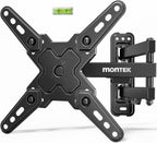 monTEK Full Motion TV Wall Mount Bracket for Most 13-43 Inch LED LCD Flat Screen TVs & Monitors, Swivel Tilt Extension Rotation with Articulating Arms, TV Mount Max VESA 200x200mm, up to 44lbs