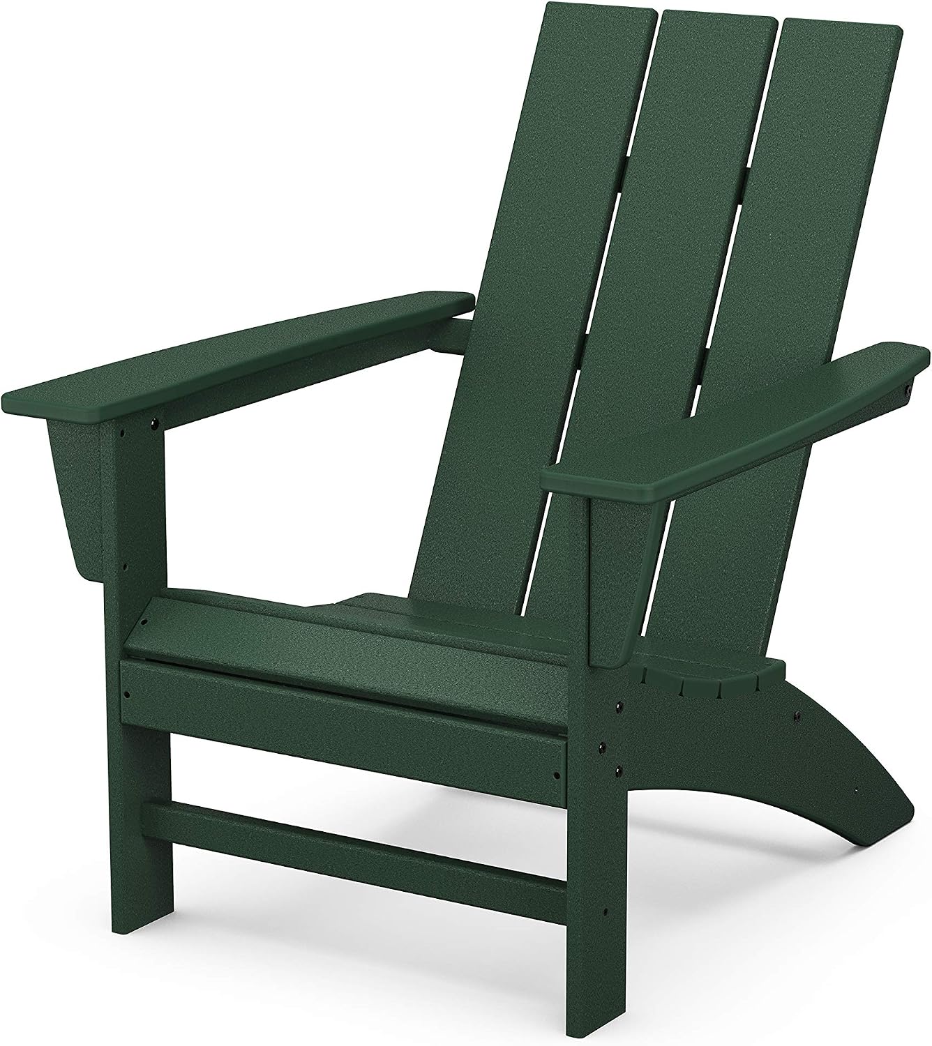 POLYWOOD Modern Adirondack Chair & SBT18GR South Beach 18" Outdoor Side Table, Green