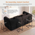 79'' Convertible Sofa Bed, 5-in-1 Folding Boneless Couch, Pull Out Floor Sleeper, Modular Lounge Sofa for Living Room Bedroom, Multi-Function Foldable Sofa (Black)