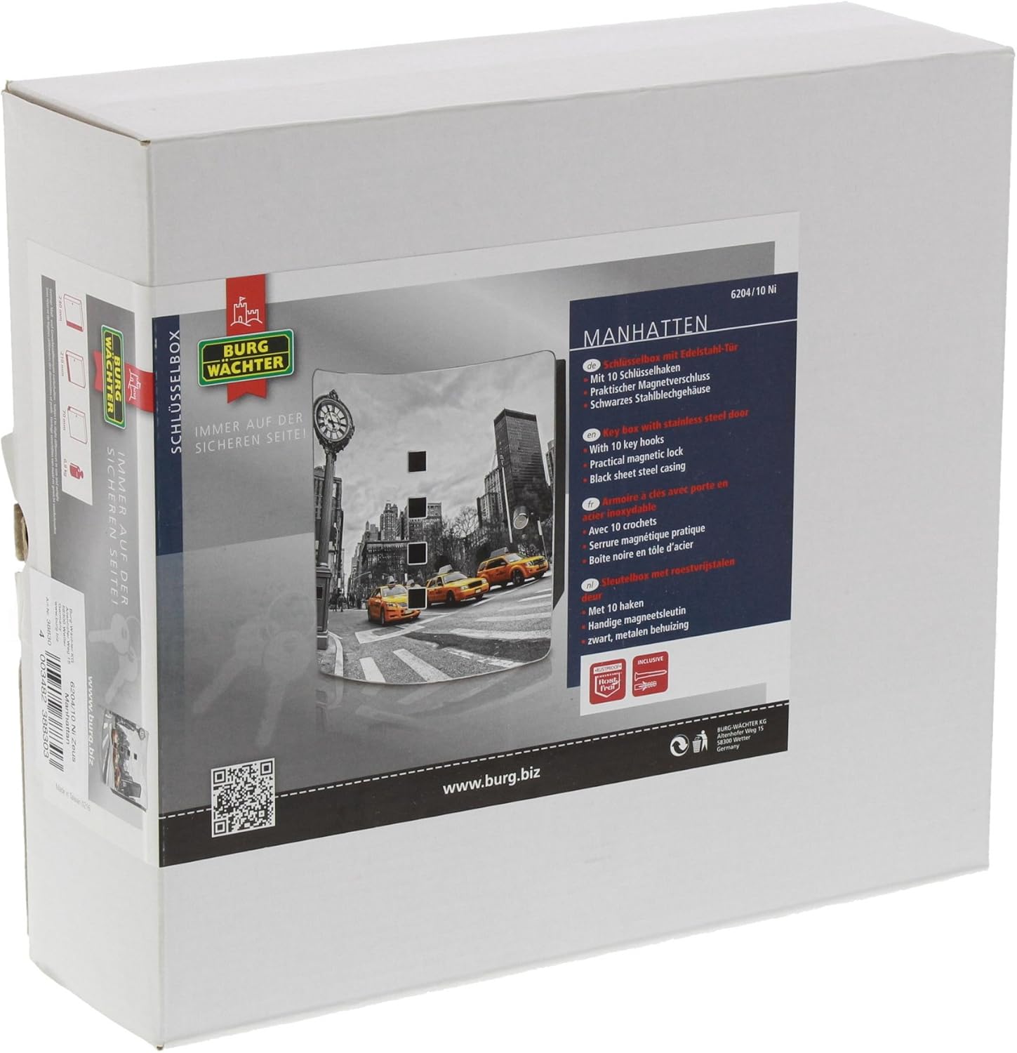 Burg Wächter 6204/10 Ni Manhattan, Black/Stainless Steel