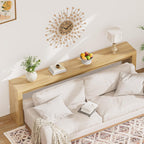 Extra Long Console Table for Entryway, 70.9-Inch Farmhouse Wood Behind Couch Table, Modern Entryway Rectangular Console Table for Entrance, Living Room, Hallway, Foyer (Natural)