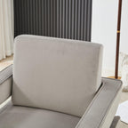 Velvet Accent Chairs Set of 2, Modern Armchair, Grey | Stainless Steel Base, Soft Velvet Upholstery, Thick Padded Seat, 350 LBS Weight Capacity, For Living Room and Home Office
