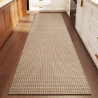 YDKGL 2x6 ft Kitchen Runner Rug Mat Non Slip Boho Woven Hallway Runner Washable, Soft Long Entryway Laundry Hall Floor Runners Rugs Carpet for Indoor Backdoor Bedroom Kitchen Living Room, Brown