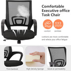 PayLessHere Home Office Chair Desk Computer Chair Adjustable Ergonomic Lumbar Support Armrest Executive with High Density Mesh 360 Degree Swivel Chair for Men Women Adults, Black