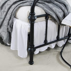 Bed Skirt Queen Size Ruffled Bed Skirt with Split Corners, 14 Inch Drop Dust Ruffle Bed Skirt with Platform, White