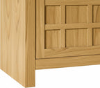 Walker Edison Booker Modern Sideboard/TV Stand with Adjustable Cabinets, 74 Inch, Heritage Oak
