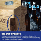 ICE N COLD 4pk Cardboard Carrier (Flag,12ct) | Holds 4pk 12oz Bottles