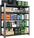 3500 LBS Heavy Duty Garage Shelving, 48" W x 20" D x 72" H Metal Storage Shelves, Adjustable Boltless Steel Storage Rack for Garage, Basement, Warehouse, Pantry