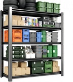 3500 LBS Heavy Duty Garage Shelving, 48" W x 20" D x 72" H Metal Storage Shelves, Adjustable Boltless Steel Storage Rack for Garage, Basement, Warehouse, Pantry