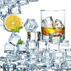 Hacaroa 150 Pack Clear Fake Ice Cubes, 0.7" (18mm) Acrylic Decorative Ice Rocks Square Artificial Crystals Vase Rocks for Home, Wedding Decoration, Vase Fillers, Photography Props, Party Table Scatter
