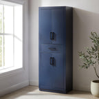 Crosley Furniture Isla Modern Kitchen Storage Pantry Cabinet with Shelves, Dining or Laundry Room, Navy