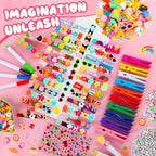 Cheer Pins Spirit Clips,80 Wooden Colored Clothes Pins with 120 Mini Resin Charms Bows Sticker,400 Letter Beads,200 Self-Adhesive Dots,Cheer Pin kit for Ribbon Team Classroom Cheerleading Gifts Bulk