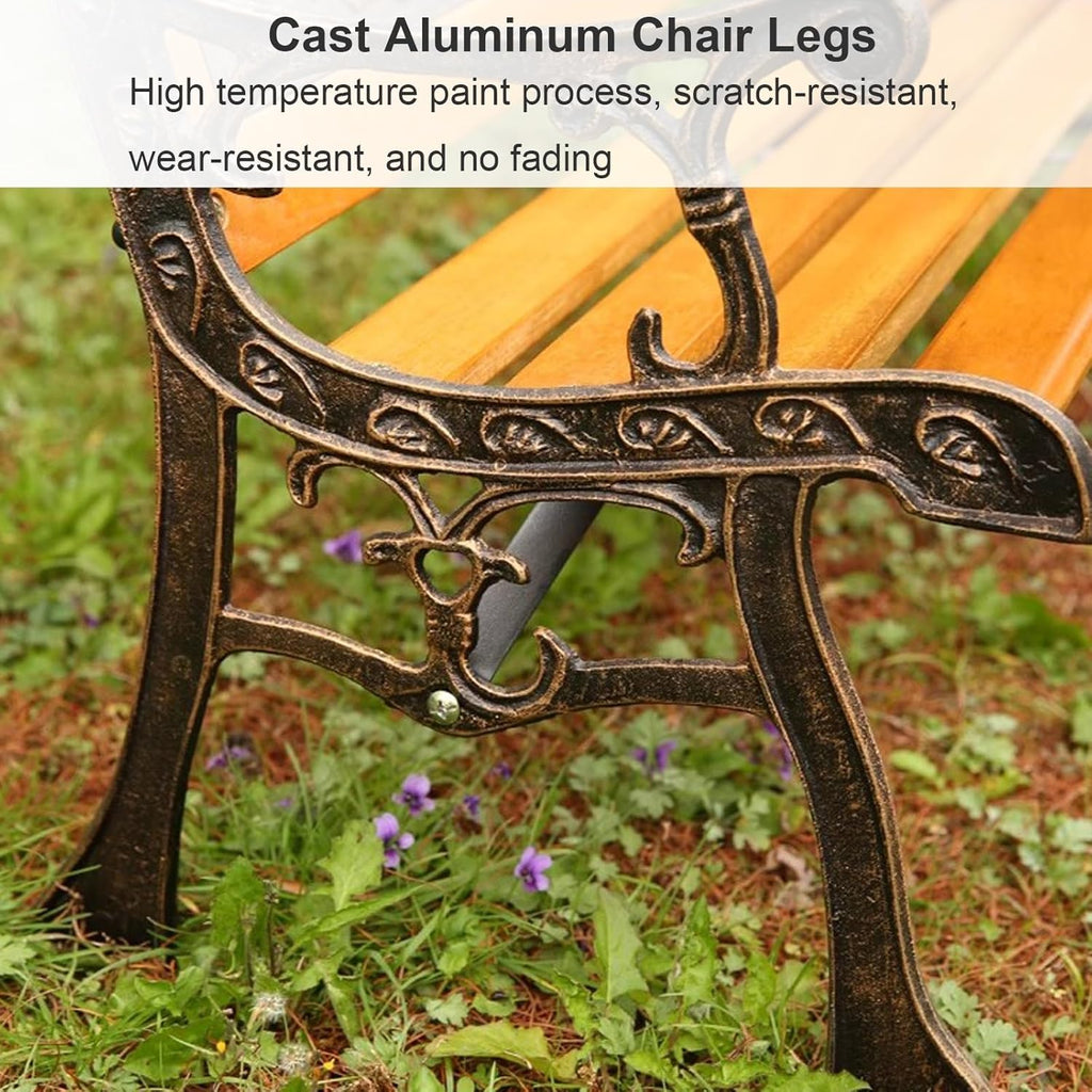 Outdoor Patio Garden Bench, Children Mini Park Bench with Backrest and Armrests, for Porch, Lawn, Backyard and Indoor