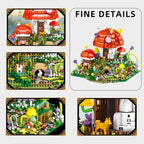Mushroom House Mini Building Blocks Sets - 2798PCS Unique Creative Ideals Ganoderma Hotel Treehouse Micro Mini Blocks Bricks Kit Toys for Adult, Collectible Architecture Deco, Birthday Gift for Kid