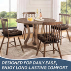 Basic Beyond Chair Cushions for Dining Chairs 6 Pack, Kitchen Chair Cushion with Ties and Non Slip Backing, 15.5 x 15.5 inches Tufted Chair Pads for Dining Chairs, Brown