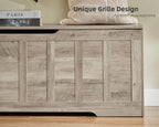 VANKILEY 51.2" Storage Chest Extra Large,Storage Bench with 2 Safety Hinges,Shoe Bench,51.2 * 15.7 * 19.1 inches,Wooden Trunk for Bedroom,livingroom,entryway,Supports 220 lb,Easy Assembly(Greige