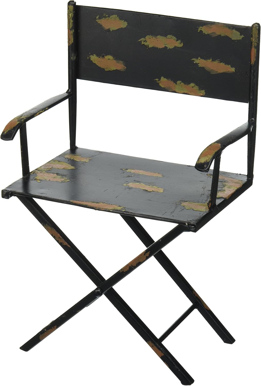 Design Toscano Hollywood Movie Director's Chair Home Theater Decor Statue, 10 Inch, Metalware, Rust