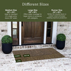 WaterHog Boxwood Front Door Mat Indoor Outdoor Entrance, Absorbent All-Weather Doormat with Non-Slip Rubber Backing, Dirt & Moisture Trapper, Low Profile & Easy Clean, Made in USA, 23"x36" Camel