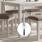 Signature Design by Ashley Erinberg Casual Dining Table with 4 Armless Upholstered Chairs and Bench, Set of 6, White & Light Gray