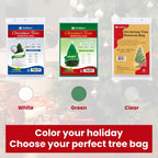 VicMore Christmas Tree Disposal Bag 9ft x 6ft White - Heavy-Duty Polyethylene Storage Cover