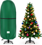 Christmas Tree Cover - 420D Waterproof Oxford Cloth Storage Bag for 4-6 FT Christmas Trees, Metal Zipper & Adjustable Straps (66" H x 50" W)