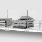 6 PCS Shelf Dividers for Closet Organization Acrylic Clear Closet Shelf Divider for Wooden Shelving Suitable for Wooden or Vertical Shelves Or Bedroom, Kitchen and Office..