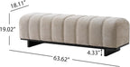 Christopher Knight Home Lamie Chenille Upholstered Dining Bench, Wooden Entryway Bench, Long Sofa Footstool for Living Room, Bedroom End of Bed Bench, Oatmeal+Black