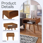 Boraam Alborg End Table - Rich Walnut Finish