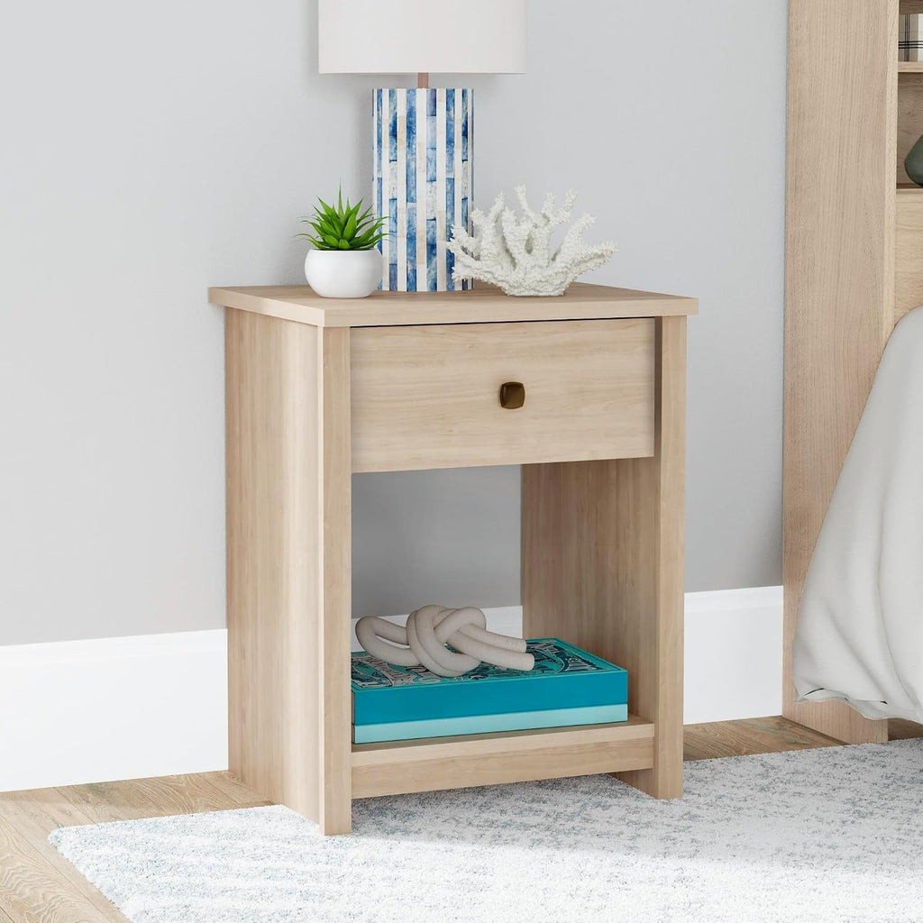 Sauder River Ranch Nightstand W/Drawer, Harvest Walnut Finish