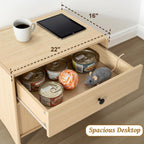 2-in-1 Nightstand with Drawer Wooden Cat Bed End Table, Modern Cat Bedside Table Hideaway Small Side Table for Living Room Bedroom