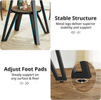 LIKIMIO 47.2" Round Dining Table for 4, Kitchen Table with Rattan Storage Shelf, Space Saving, Farmhouse Wood for Dining Room, Living Room,Natural