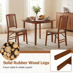 Giantex Folding Dining Chairs Set of 2, Foldable Wood Kitchen Chairs with Padded Seat, Max Load 420 Lbs, No Assembly, Wooden Dining Room Chair, Armless Side Chair for Home Apartment, Fruitwood & Beige