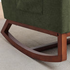 HCHAIRH Rocking Chair Nursery, Nursery Rocking Chairs with Foot Rest, Comfy Glider Rocker Nursing Chair with Back Pillow for Nursing, Living Room, Bedroom, Dark Green