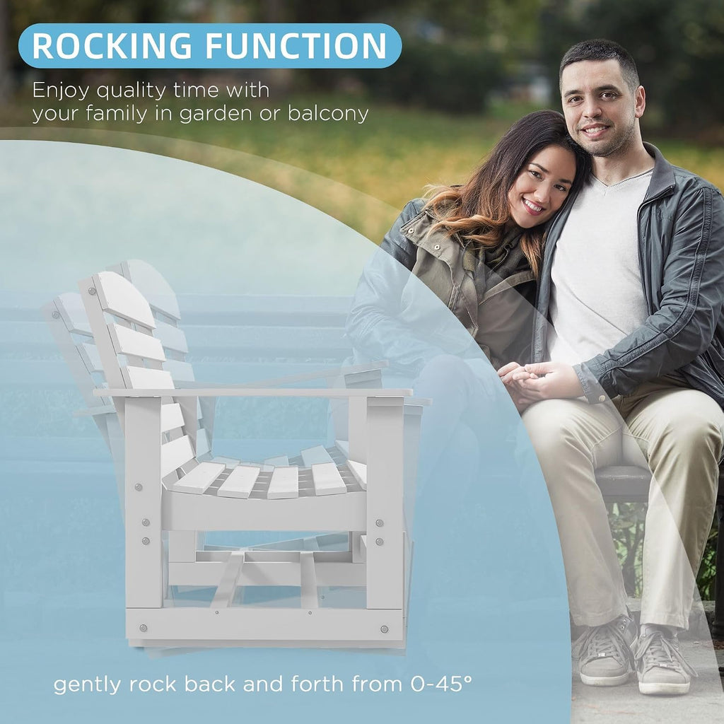 Outdoor Glider Bench - White
