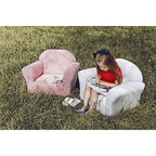 Keet Roundy Gingham Chair for Kids Upholstered Toddler Armchair for Ages 2–5, Sturdy Wooden Frame, Soft Durable Cotton Fabric, Lightweight, Fully Assembled, Ideal for Playrooms, Nurseries & Bedrooms.
